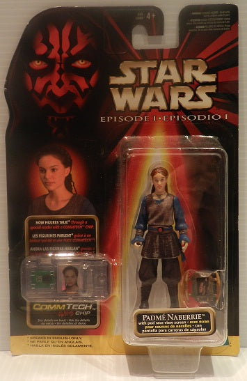 Star Wars Episode I – Padmé Naberrie 3.75" Action Figure w/ Podrace View Screen & CommTech Chip (UPC: 076281840765)