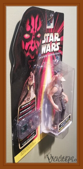 Star Wars Episode I – Jar Jar Binks with CommTech Chip (UPC: 076281840772) (Dent & Cut in Bubble)