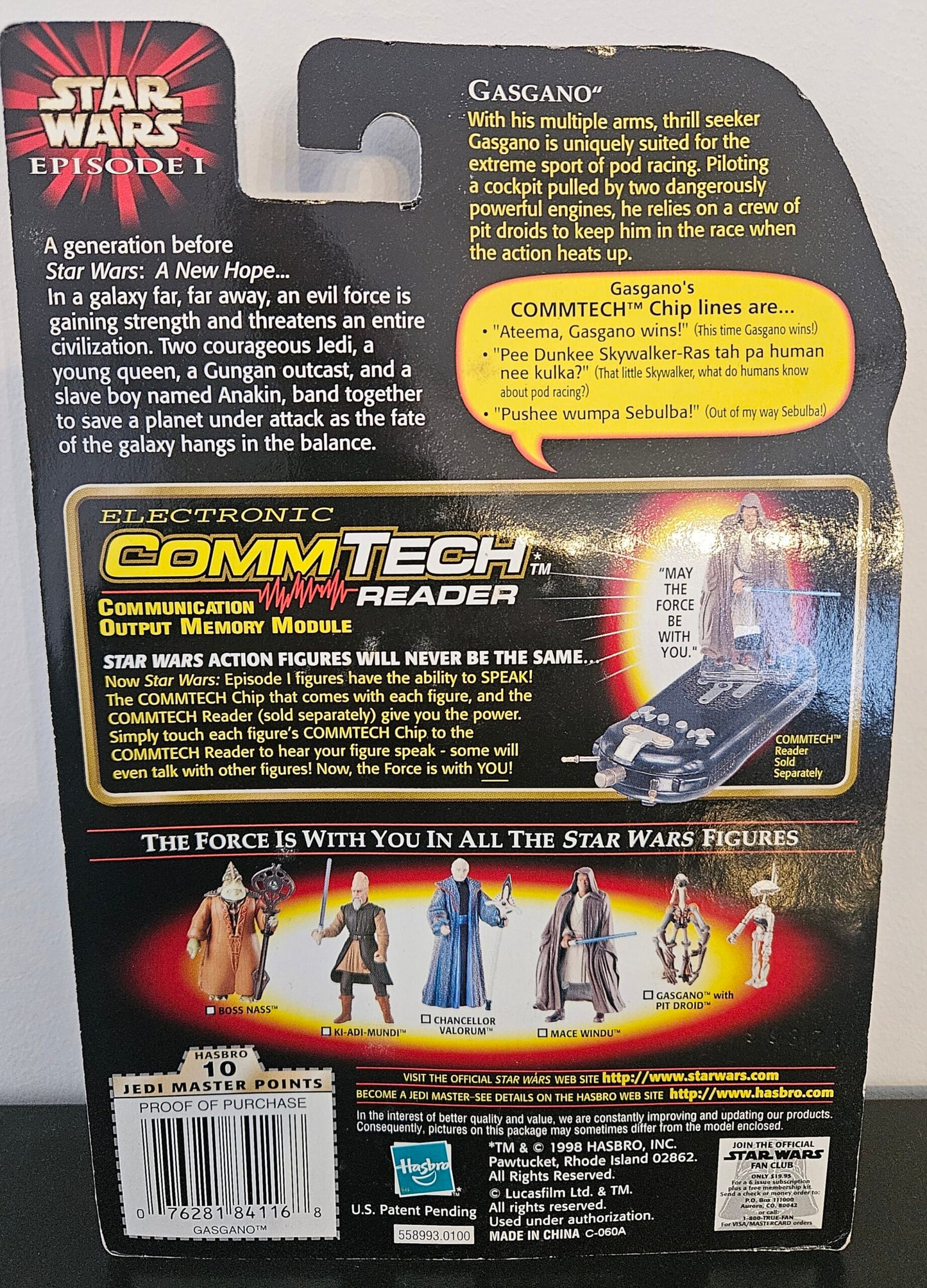 Star Wars Episode I – Gasgano with Pit Droid & CommTech Chip (UPC: 076281841168)