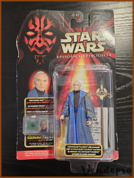 Star Wars Episode I – Chancellor Valorum with Ceremonial Staff & CommTech Chip (UPC: 076281841328)