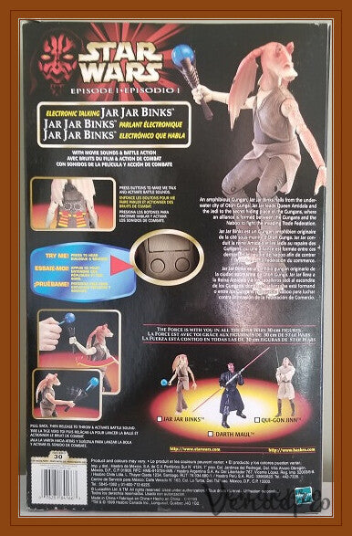 Star Wars Episodio I – Jar Jar Binks Electrónico con Voz (UPC: 076281841663)