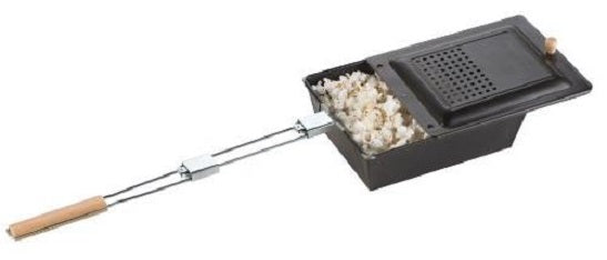Coleman Campfire Popcorn Popper – Steel Basket with Wood Handle (2-Quart Capacity)