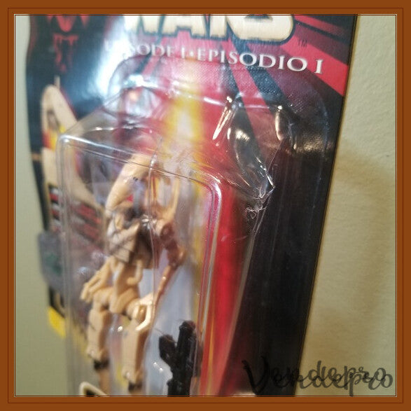 Star Wars Episodio I – Droide de Batalla (Variante "Rallado", Chip CommTech Francés) (UPC: 076930842218)