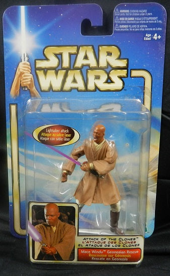 Star Wars – Ataque de los Clones Mace Windu (Rescate Geonosiano) Figura de Acción de 3.75 Pulgadas (UPC: 076930845158)