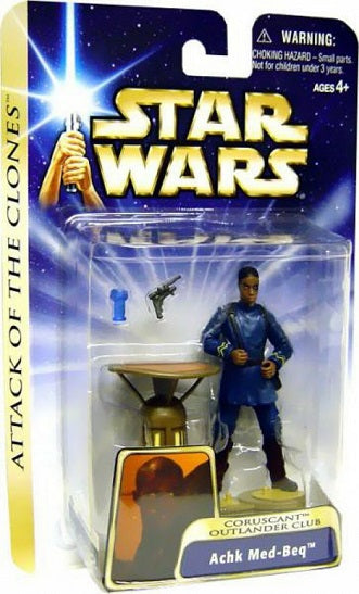 Star Wars AOTC – Achk Med-Beq (Coruscant Outlander Club) with Blaster & Bar Table (UPC: 076930847428)