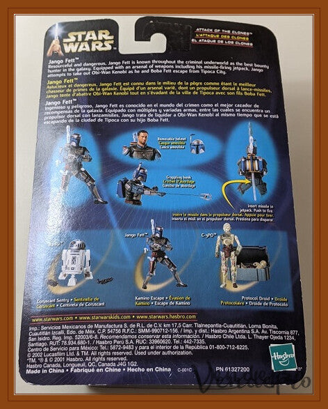 Star Wars AOTC – Jango Fett (Huida de Kamino) con Jetpack Lanza-Misiles (UPC: 076930848579)