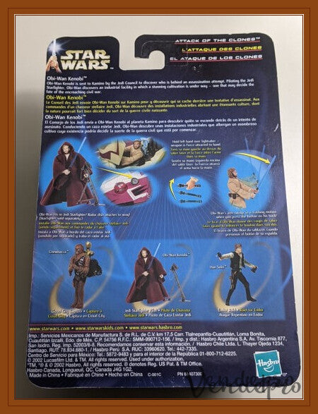 Star Wars AOTC – Obi-Wan Kenobi (piloto de caza estelar Jedi) con sable de luz (UPC: 076930848609)