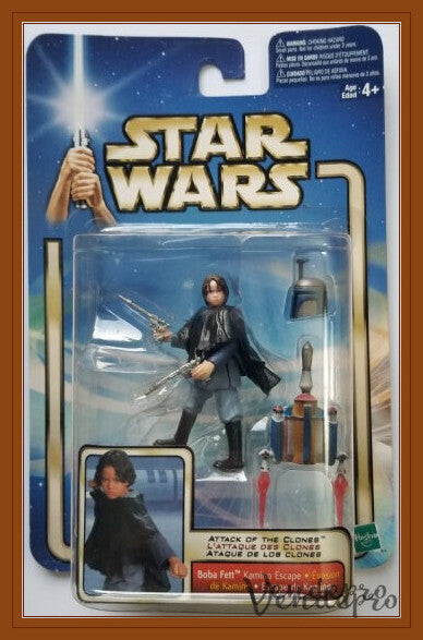 Star Wars AOTC – Boba Fett (Kamino Escape) with Helmet & Blaster (UPC: 076930848630)