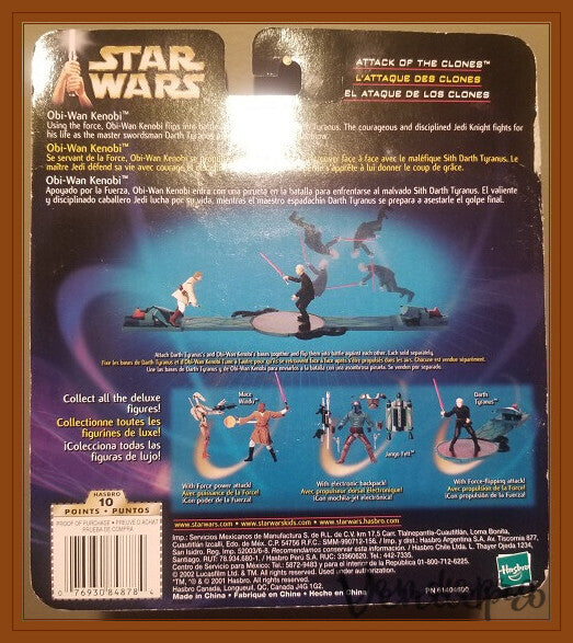 Obi-Wan Kenobi – Star Wars Saga Series (AOTC) Force Flipping Action Figure – Hasbro 2002