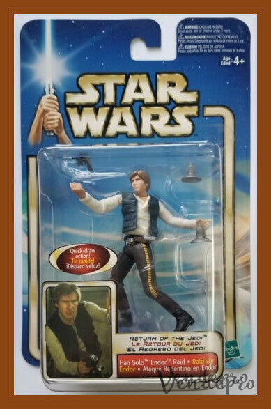 Star Wars ROTJ – Han Solo (Incursión en Endor) con Bláster (UPC: 076930848807)