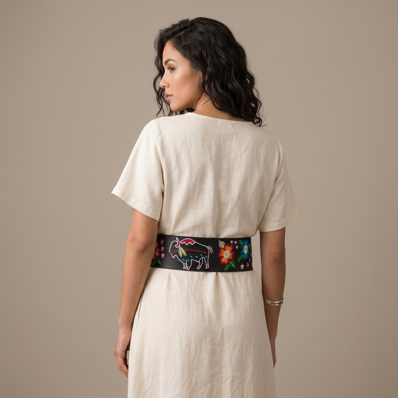 Heritage Leather Regalia Belt (BUFFALO)-2