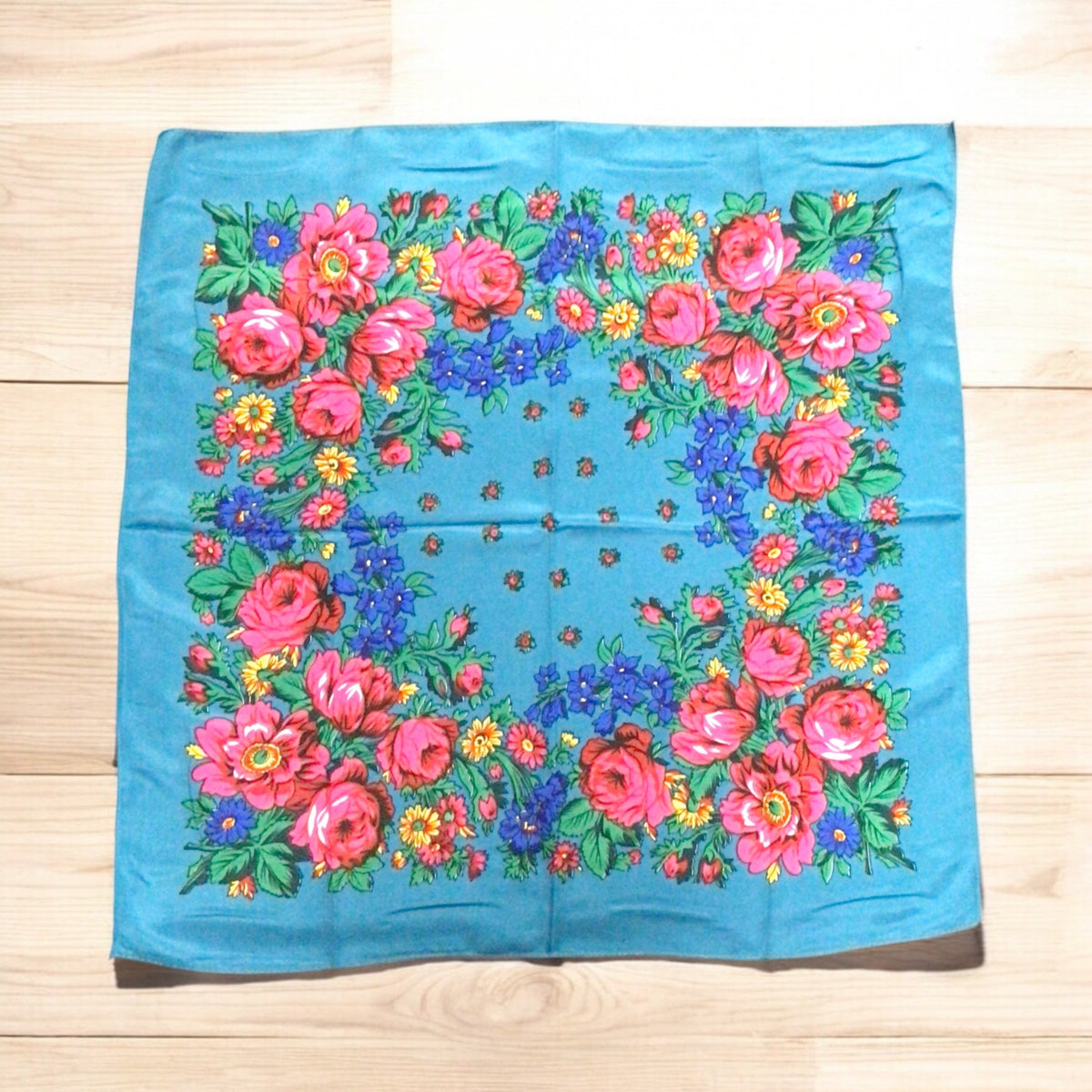 Teal Kokum Scarf-3