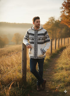 Unisex Alpaca white Sweater-1