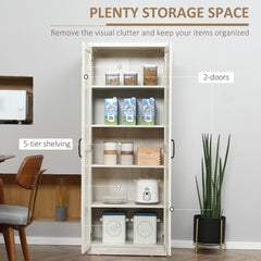 63-Inch Kitchen Pantry Cabinet – 5-Tier Storage Cabinet with Doors & Adjustable Shelves (Canada & United States Delivery Only)-3