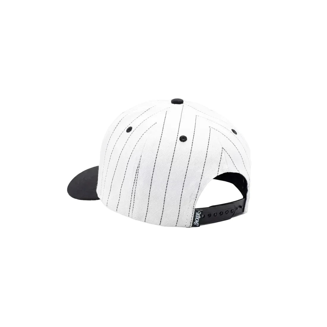 Jacker 'Classic Stripe' Snapback Cap - Black/White-3