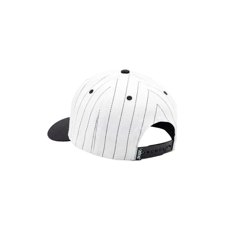 Jacker 'Classic Stripe' Snapback Cap - Black/White-3