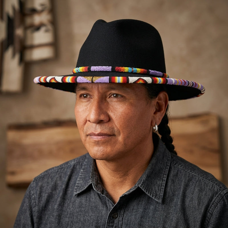 Size-61 Handmade Beaded Hat-3