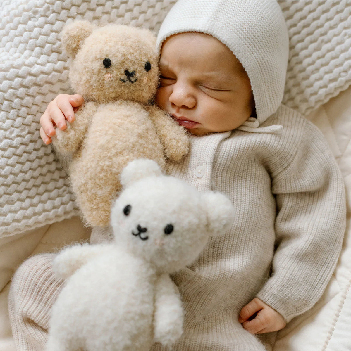 Baby bouclé bear (Ivory) | Cuddle + Kind-5