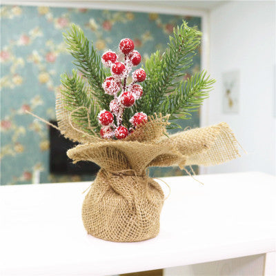 Wooden Christmas Garland Wreath Window Decoration – Red Berry Bowknot Holiday Decor, 30cm-6