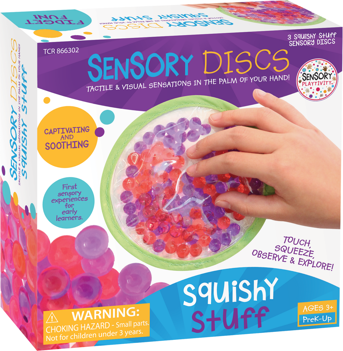Teacher Created Resources - Sensory Playtivity™ Sensory Discs: Squishy Stuff - Pack of 3 - Ages 3+-1