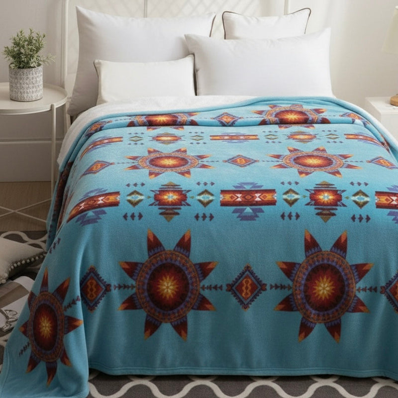 Star Burst Design Silk Touch Blanket-2