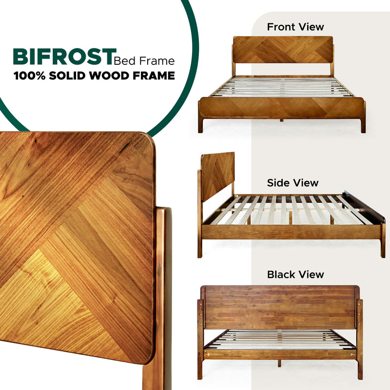Estructura de cama de madera maciza Bifrost-11