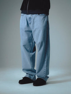 Jacker 'Classic' Denim Baggy Pants - Light Blue-3