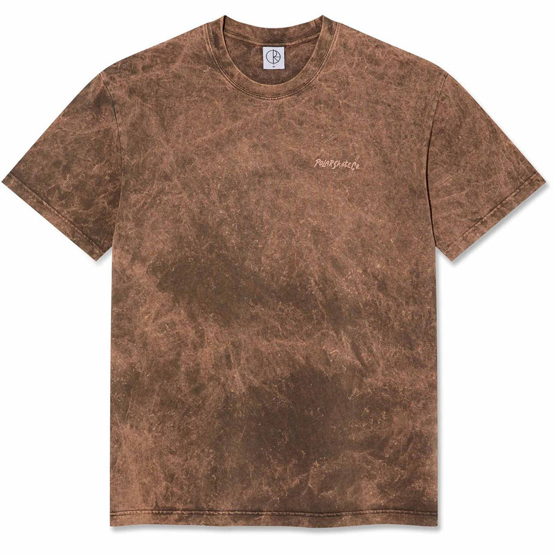 Polar Skate Co. 'Acid Surf Logo' Tee - Brown-1