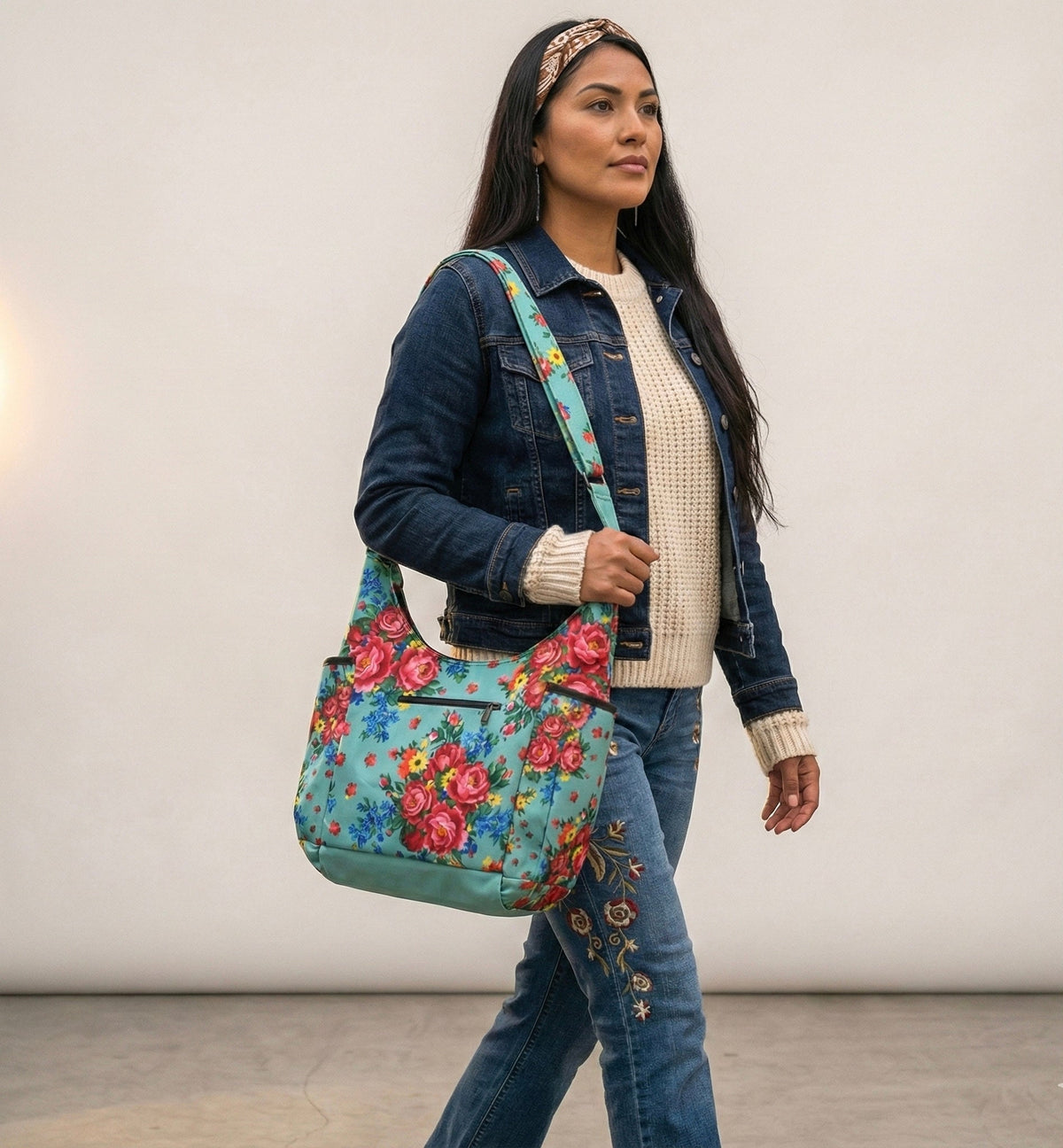 Turquoise Kookum Crossbody Bag-1