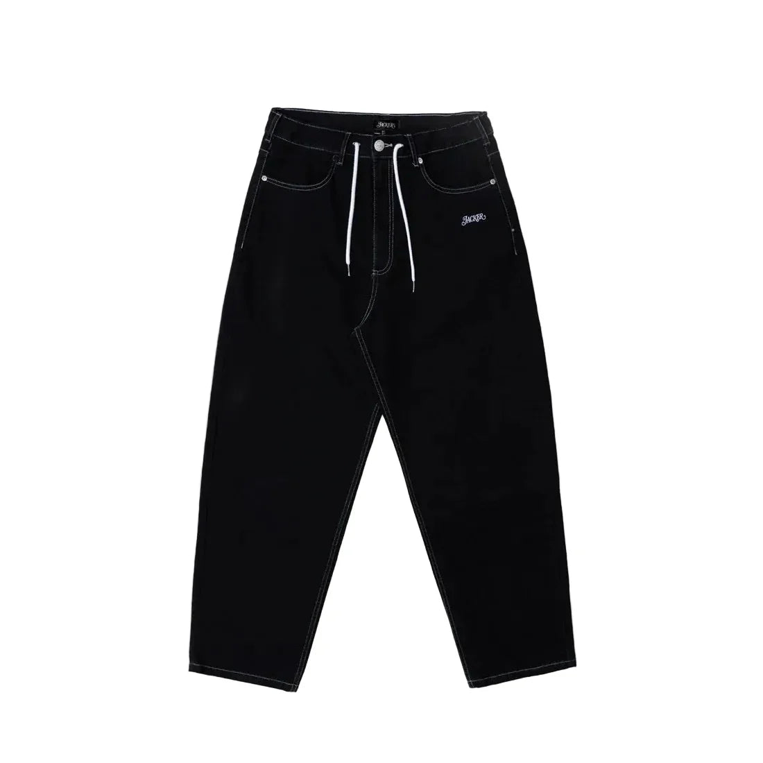 Jacker 'Classic' Denim Baggy Pants - Black-1