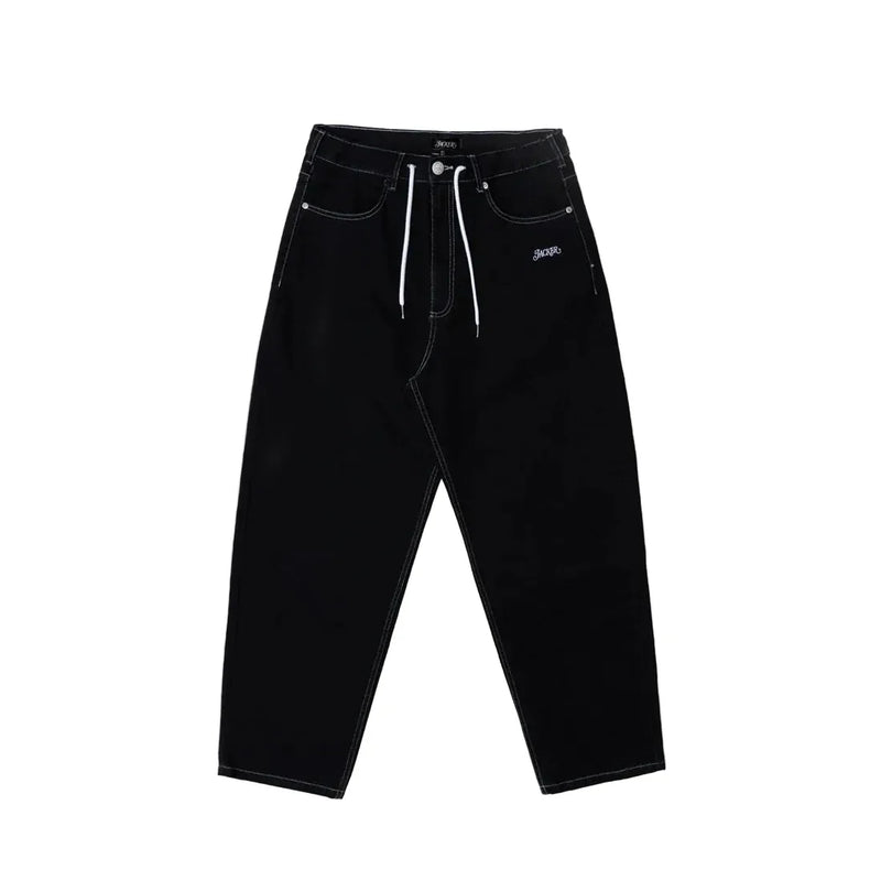 Jacker 'Classic' Denim Baggy Pants - Black-1