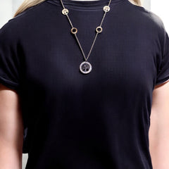 Tree of Life Stainless Steel Necklace Pendants With Long Chain-1