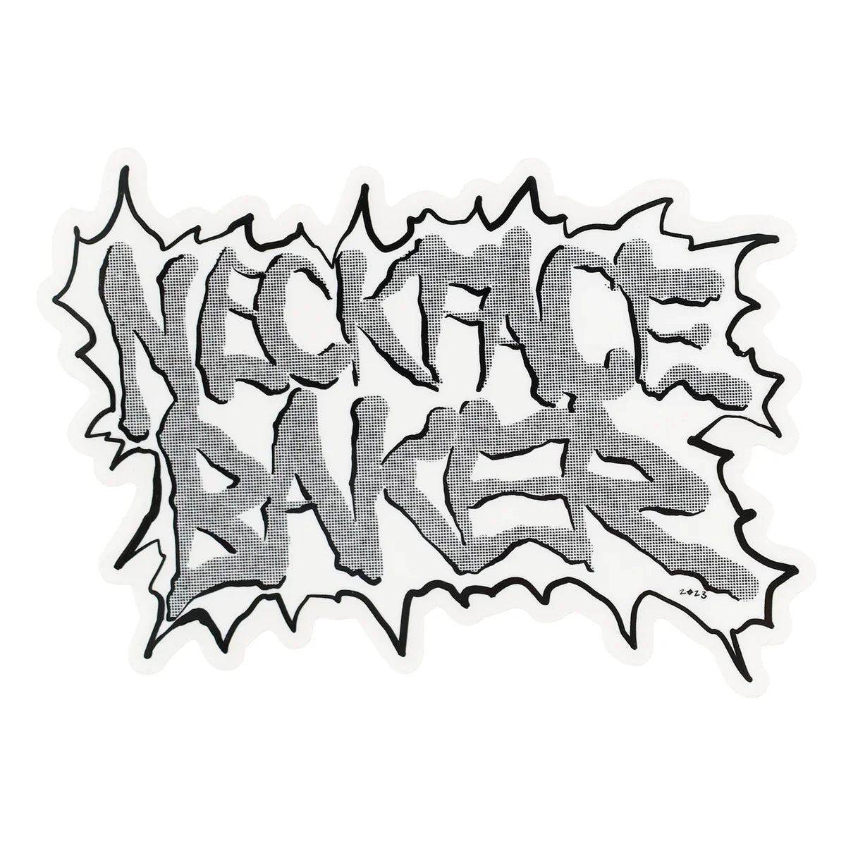 Baker x Neckface 'Graffiti Logo' Sticker - Grey-1