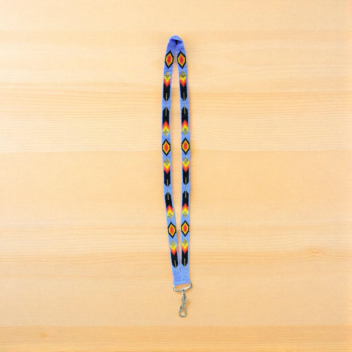 Lavender Native Beaded Lanyard-3