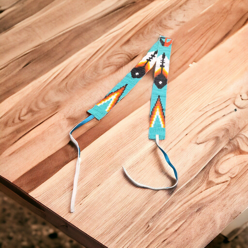 Beaded Turquoise Hatbands-1
