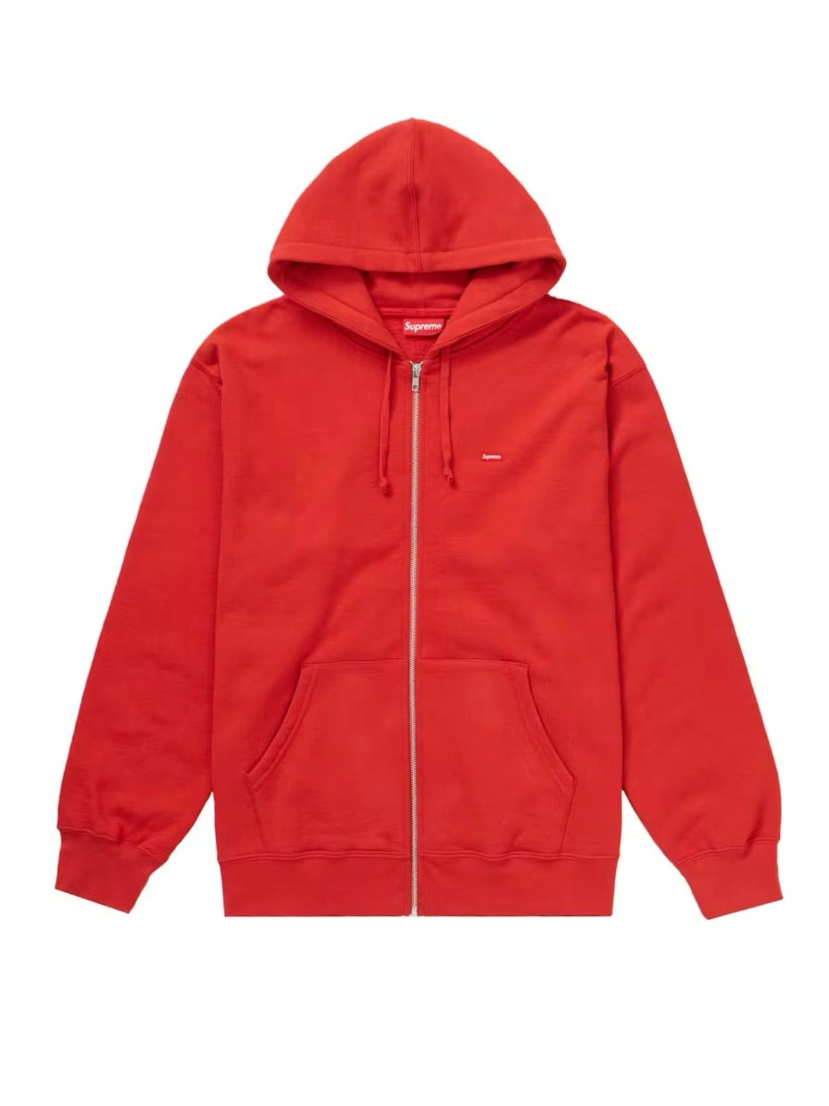 Supreme 'Small Box Logo' Zip-Up Hoodie - Burnt Red-1