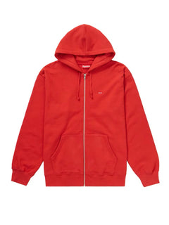Supreme 'Small Box Logo' Zip-Up Hoodie - Burnt Red-1