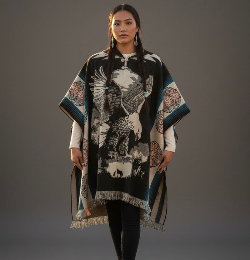 Eagle HandMade Wool Poncho-1