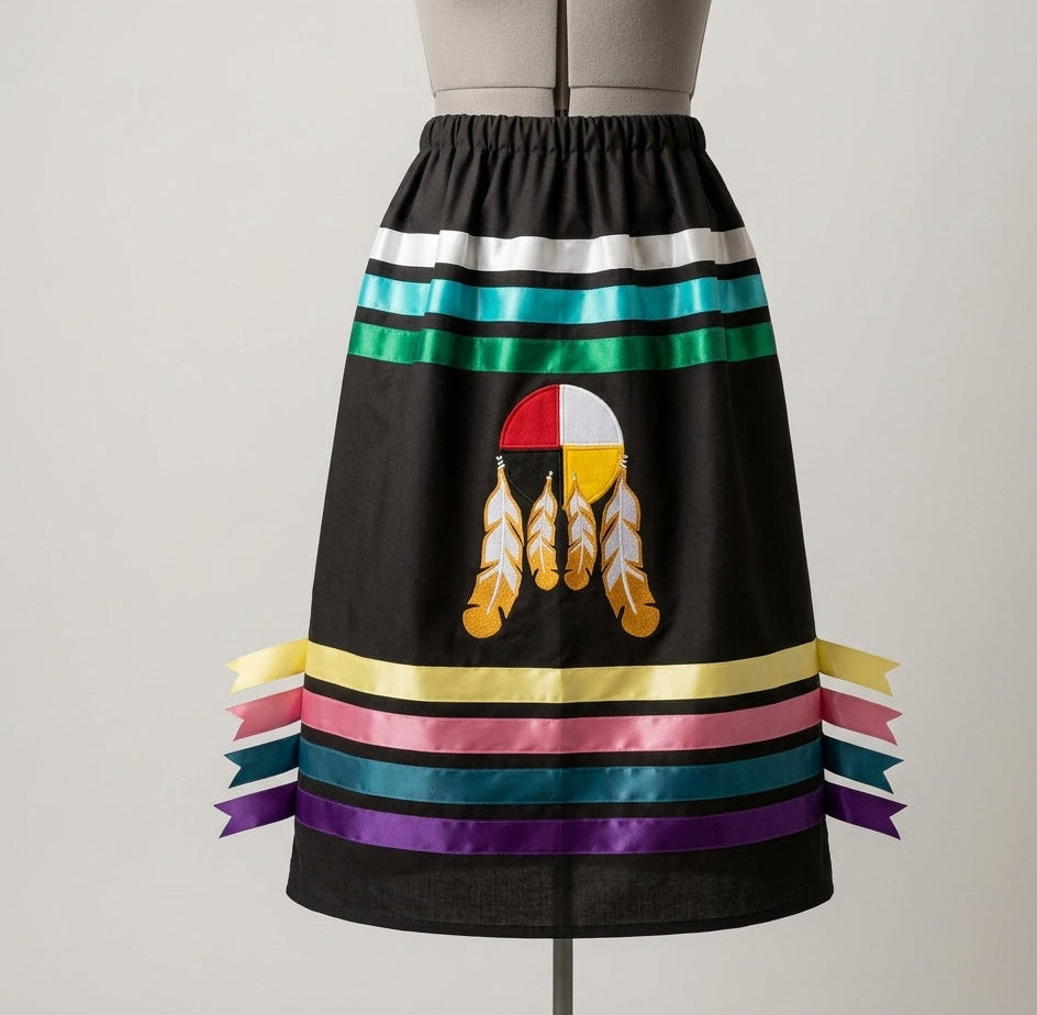 Four direction Ribbon Skirt-1