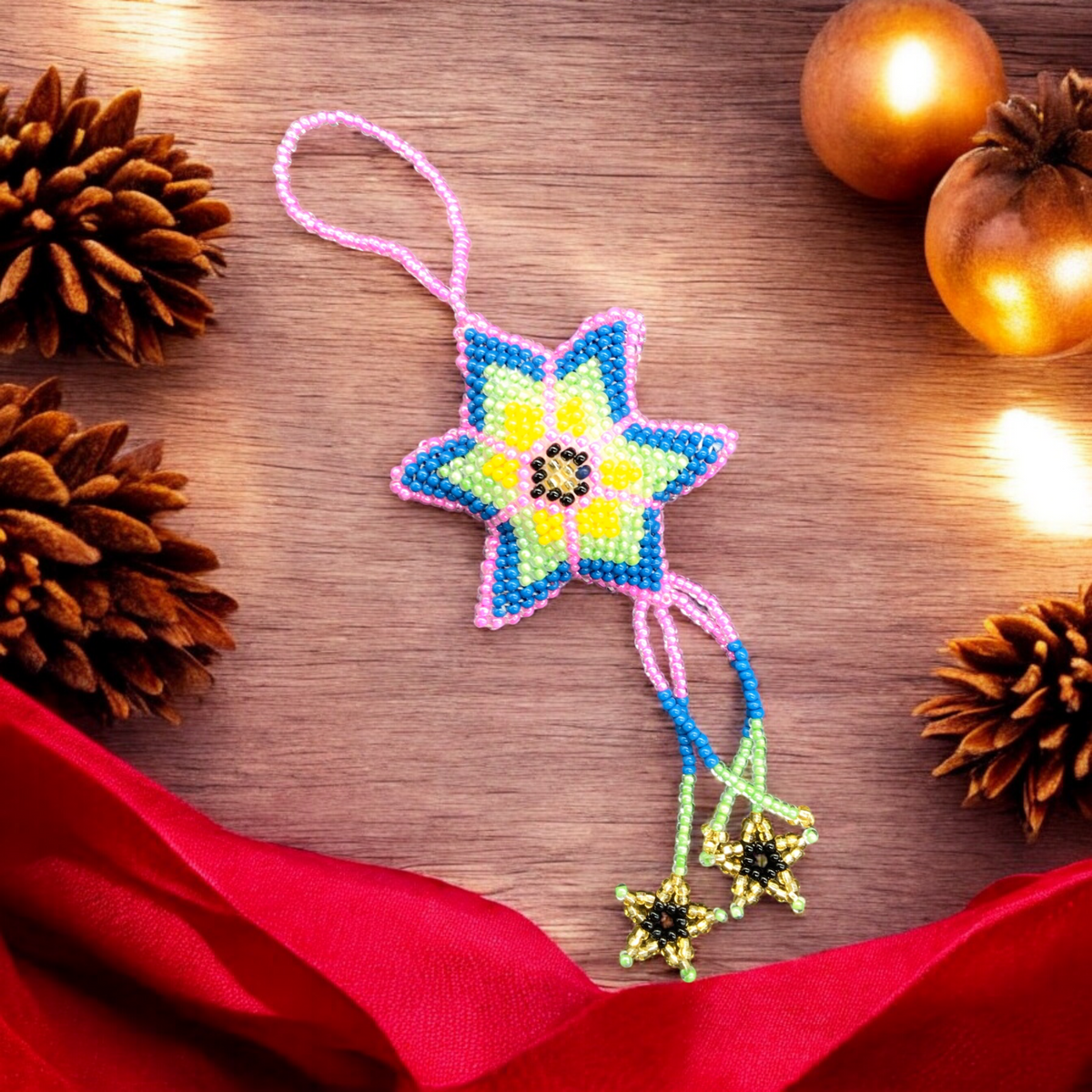Handmade Beaded Sea Glass Star-2