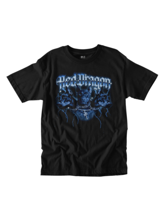 Red Dragon 'Hounds' Tee - Black-1