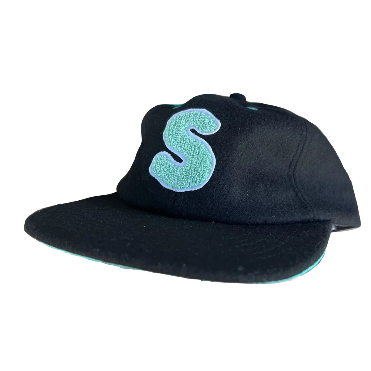 Snot Wheels Co. 'College' Snapback Wool Cap - Black-1