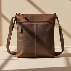 Greenwood Leather Cross Body Bag. Premium Full-Grain Leather Handbag with Multiple Pockets-2