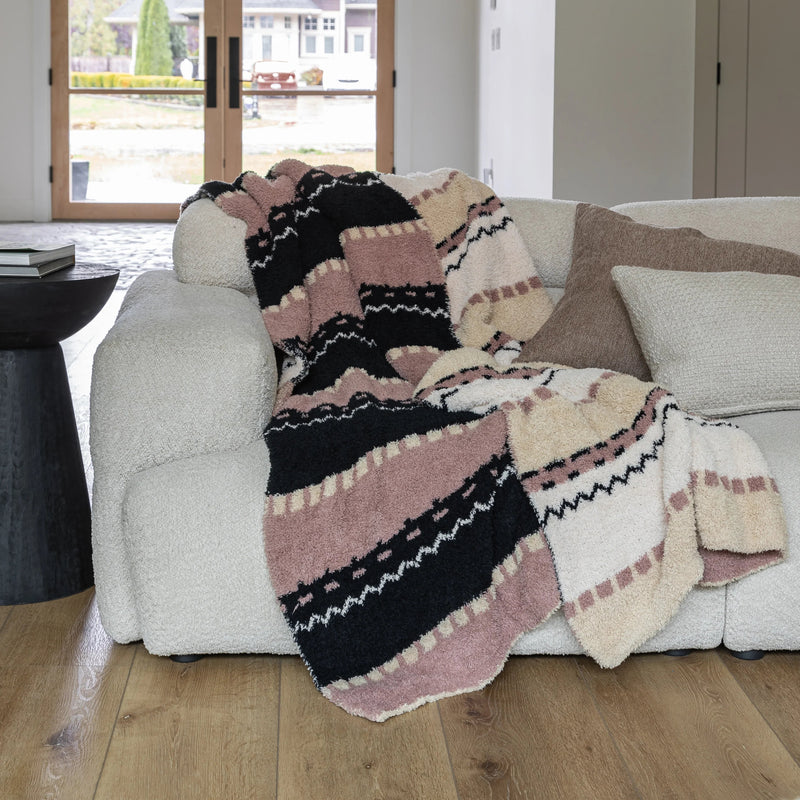 Desert Sunset Geometric Print Extended Throw-8
