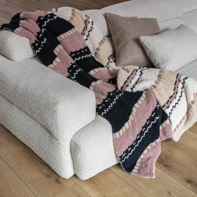Desert Sunset Geometric Print Extended Throw-3