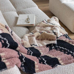 Desert Sunset Geometric Print Extended Throw-1