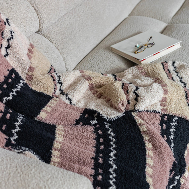 Desert Sunset Geometric Print Extended Throw-4