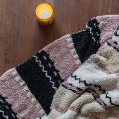 Desert Sunset Geometric Print Extended Throw-2
