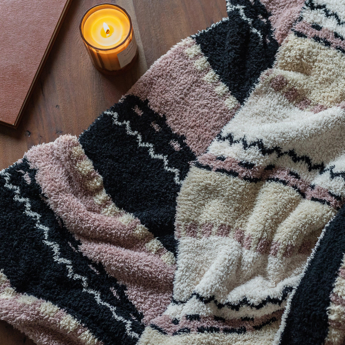 Desert Sunset Geometric Print Extended Throw-6