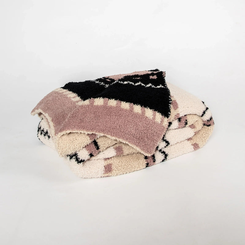 Desert Sunset Geometric Print Extended Throw-13